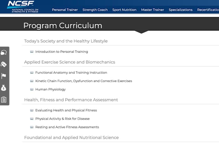NCSF Program Curriculum